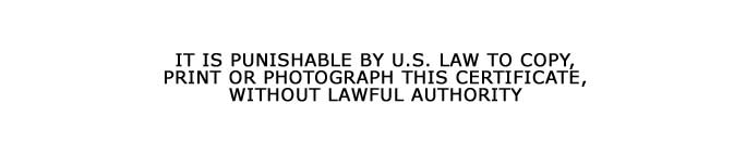 US Certificate of naturalization sample